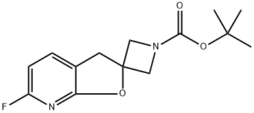 Spiro[azetidine-3,2'(3'H)-furo[2,3-b]pyridine]-1-carboxylic acid, 6'-fluoro-, 1,1-dimethylethyl ester Structure