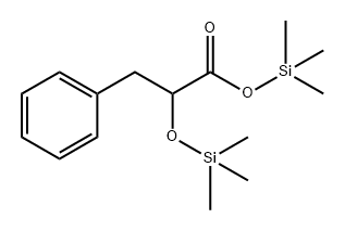 α-[(トリメチルシリル)オキシ]ベンゼンプロピオン酸トリメチルシリル 化学構造式