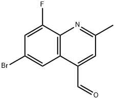 6-Bromo-8-fluoro-2-methylquinoline-4-carbaldehyde Structure