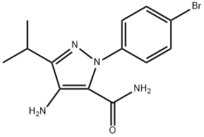 4-Amino-2-(4-bromo-phenyl)-5-isopropyl-2H-pyrazole-3-carboxylic acid amide Structure