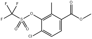 Methyl 4-chloro-2-methyl-3-(((trifluoromethyl)sulfonyl)oxy)benzoate Structure