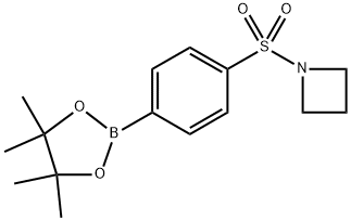 Azetidine, 1-[[4-(4,4,5,5-tetramethyl-1,3,2-dioxaborolan-2-yl)phenyl]sulfonyl]- Struktur
