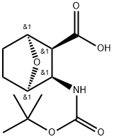 rel-(1S,2S,3R,4R)-3-((tert-Butoxycarbonyl)amino)-7-oxabicyclo[2.2.1]heptane-2-carboxylic acid Structure