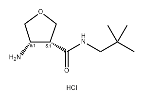 REL-(3R,4S)-4-氨基-N-新戊基四氢呋喃-3-甲酰胺盐酸盐,2787518-49-2,结构式