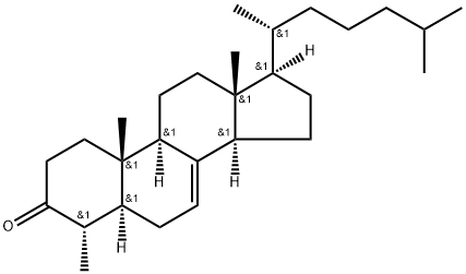 Cholest-7-en-3-one, 4-methyl-, (4α,5α)-,2789-43-7,结构式