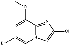 6-溴-2-氯-8-甲氧基咪唑并[1,2-A]吡啶 结构式