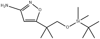 5-(1-((tert-Butyldimethylsilyl)oxy)-2-methylpropan-2-yl)isoxazol-3-amine Struktur
