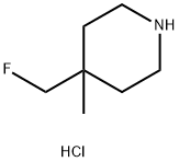 4-(氟甲基)-4-甲基哌啶盐酸盐 结构式