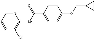 N-(3-Chloro-2-pyridinyl)-4-(cyclopropylmethoxy)benzamide 化学構造式