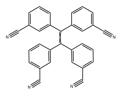 1,1,2,2-tetrakis(3-cyanophenyl)ethylene 化学構造式