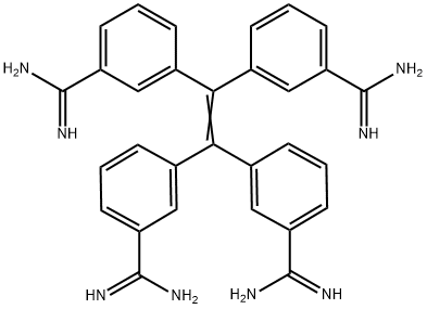 1,1,2,2-tetrakis(3-amidinophenyl)ethylene 化学構造式