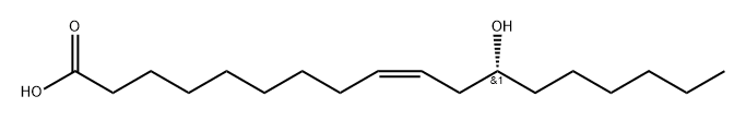 9-Octadecenoic acid, 12-hydroxy-, (9Z,12R)-, homopolymer Structure