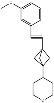 2794101-99-6 4-(3-((3-methoxyphenyl)ethynyl)bicyclo[1.1.1]pentan-1-yl)tetrahydro-2H-pyran