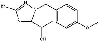 1-(3-Bromo-1-(4-methoxybenzyl)-1H-1,2,4-triazol-5-yl)ethan-1-ol Structure