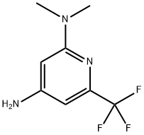 N2,N2-Dimethyl-6-(trifluoromethyl)pyridine-2,4-diamine 化学構造式