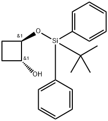 rel-(1R,2R)-2-((tert-Butyldiphenylsilyl)oxy)cyclobutan-1-ol Struktur