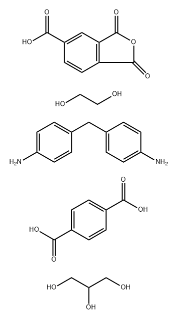 Terephthalic acid, polymer with benzene-1,2,4-tricarboxylic anhydride, ethane-1,2-diol,4,4'-methylenedianiline and glycerol Structure