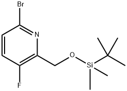 6-Bromo-2-(((tert-butyldimethylsilyl)oxy)methyl)-3-fluoropyridine Structure