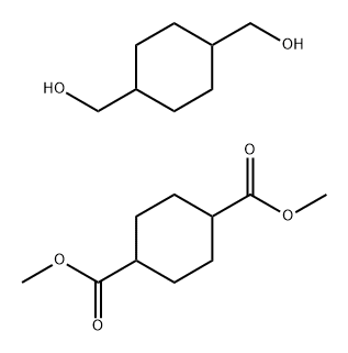 1,4-Cyclohexanedicarboxylic acid, dimethyl ester, polymer with 1,4-cyclohexanedimethanol Struktur