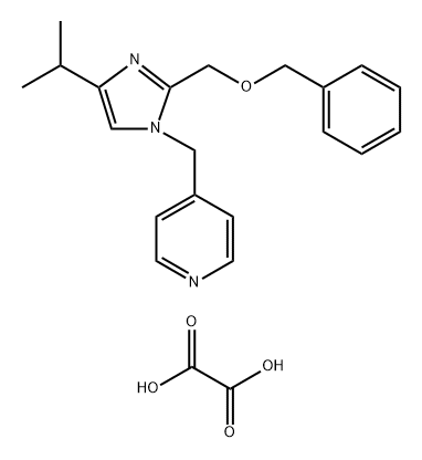 4-({2-[(BENZYLOXY)METHYL]-4-ISOPROPYLIMIDAZOL-1-YL}METHYL)PYRIDINE OXALATE (1:2) Structure