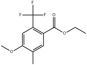 Ethyl 4-methoxy-5-methyl-2-(trifluoromethyl)benzoate Structure