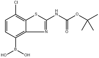 (2-((叔丁氧羰基)氨基)-7-氯苯并[D]噻唑-4-基)硼酸,2803281-67-4,结构式