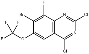 7-Bromo-2,4-dichloro-8-fluoro-6-(trifluoromethoxy)quinazoline Structure