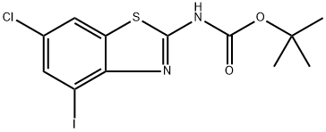 tert-Butyl (6-chloro-4-iodobenzo[d]thiazol-2-yl)carbamate Struktur