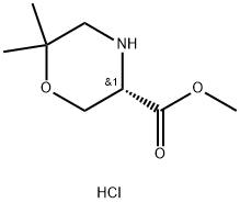 (S)-6,6-二甲基吗啉-3-羧酸甲酯盐酸盐 结构式