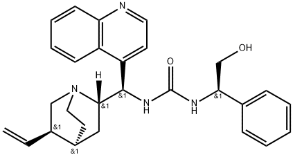 1-((R)-2-羟基-1-苯乙基)-3-((S)-喹啉-4-基((1S,2S,4S,5R)-5-乙烯基奎宁环-2-基)甲基)脲, 2803375-27-9, 结构式