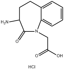 2-(3-氨基-2-氧代-2,3,4,5-四氢-1H-苯并[B]氮杂卓-1-基)乙酸盐酸盐 结构式