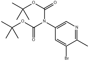 Imidodicarbonic acid, 2-(5-bromo-6-methyl-3-pyridinyl)-, 1,3-bis(1,1-dimethylethyl) ester|(5-溴-6-甲基吡啶-3-基)(叔丁氧基羰基)氨基甲酸叔丁酯