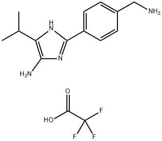 2-(4-Aminomethyl-phenyl)-5-isopropyl-1H-imidazol-4-ylamine trifluoroacetate,2803457-15-8,结构式