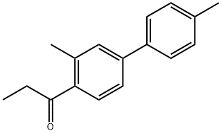 1-Propanone, 1-(3,4'-dimethyl[1,1'-biphenyl]-4-yl)- 化学構造式