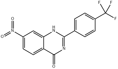 7-Nitro-2-(4-trifluoromethyl-phenyl)-3H-quinazolin-4-one 结构式