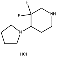 3,3-二氟-4-(吡咯烷-1-基)哌啶盐酸盐,2803462-03-3,结构式