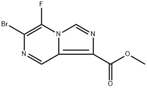 6-溴-5-氟咪唑并[1,5-A]吡嗪-1-羧酸甲酯,2803476-00-6,结构式