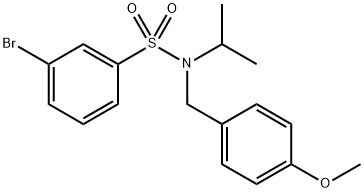 3-溴-N-异丙基-N-(4-甲氧基苄基)苯磺酰胺 结构式
