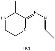 3,8-二甲基-5,6,7,8-四氢-[1,2,4]三唑并[4,3-A]吡嗪盐酸盐 结构式