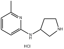 6-Methyl-N-(pyrrolidin-3-yl)pyridin-2-amine trihydrochloride Struktur
