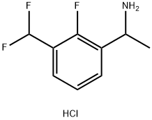 1-(3-(Difluoromethyl)-2-fluorophenyl)ethan-1-amine hydrochloride 化学構造式