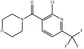 (2-Chloro-6-(trifluoromethyl)pyridin-3-yl)(morpholino)methanone Structure