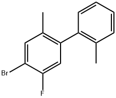 4-bromo-5-fluoro-2,2'-dimethyl-1,1'-biphenyl Struktur