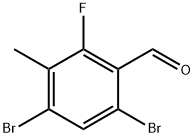 4,6-Dibromo-2-fluoro-3-methylbenzaldehyde Structure