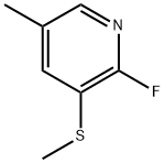 2-Fluoro-5-methyl-3-(methylthio)pyridine Struktur