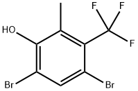 4,6-Dibromo-2-methyl-3-(trifluoromethyl)phenol Structure