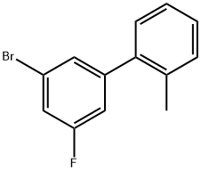 3'-Bromo-5'-fluoro-2-methyl-1,1'-biphenyl 化学構造式