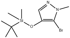 5-Bromo-4-((tert-butyldimethylsilyl)oxy)-1-methyl-1H-pyrazole Structure