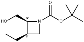 tert-Butyl (2S,3R)-3-ethyl-2-(hydroxymethyl)azetidine-1-carboxylate Structure