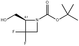 (R)-3,3-二氟-2-(羟甲基)氮杂环丁烷-1-羧酸叔丁酯,2810050-57-6,结构式